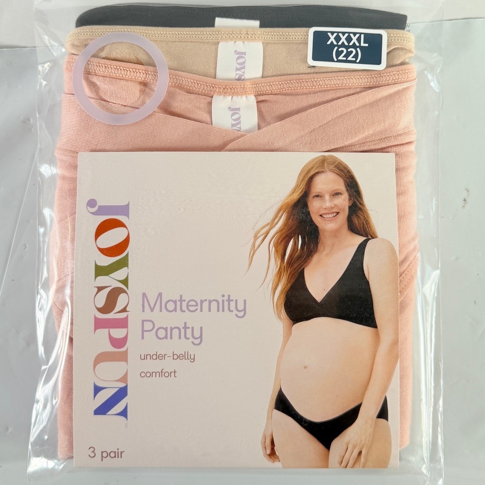 Joyspun Under the Bump Maternity Panties 3‎ Pack Multi Color Size XXXL 22